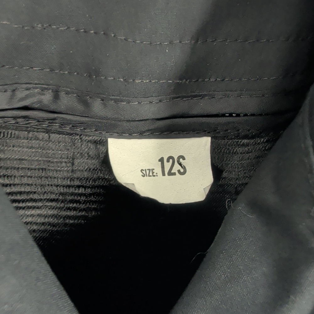 Vintage Retro Double Breasted Notched Lapel Collar Trench Coat Black Size 12 S‎ - Picture 6 of 11